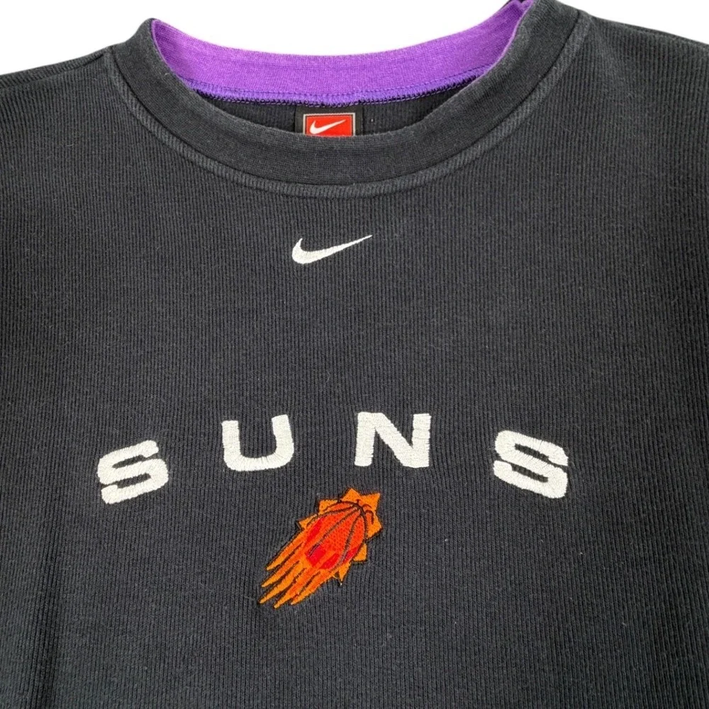 Nike Y2K Mens Pullover Sweatshirt Phoenix Suns NBA Basketball Black Purple Large